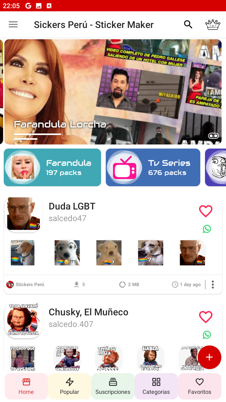 Captura de pantalla de Stickers Perú